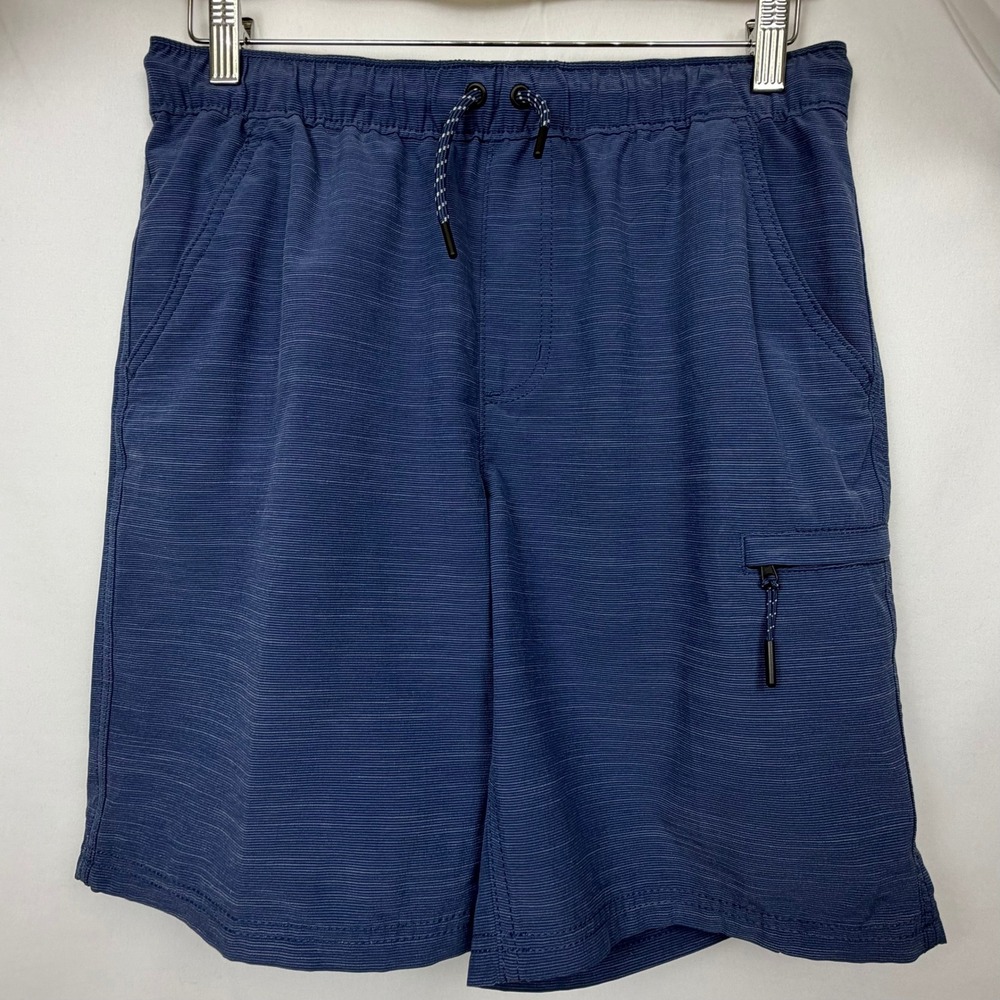 Sonoma Goods For Life Mens Twill Pull On Shorts XL Blue Elastic Waist Zip Pocket